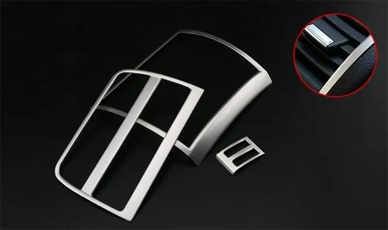 Авто-Стайлинг интерьер кондиционер для приборной панели вентиляционные крышки из нержавеющей стали наклейки Накладка для BMW 5 серии F10 авто аксессуары