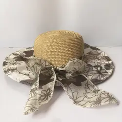 2018 летние Шапки для Для женщин Мода Дизайн Для женщин Beach Sun Hat Складная соломенной шляпе YBS002