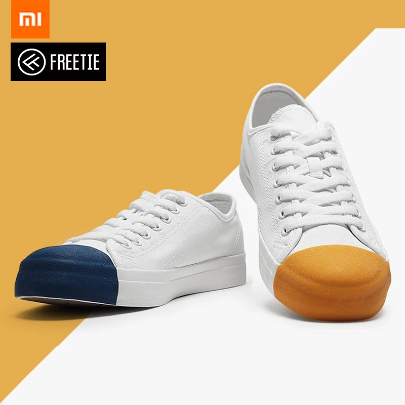 

Xiaomi Mijia Original Freetie Match head canvas shoes New Small white shoes canvas 3 colors for fashion Boy Drop shipping