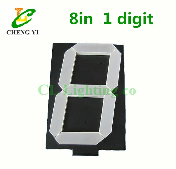 

8" 8in Digital Tube 12V Common Anode 8 inches 7 Segment 1 Bit LED digital Display common cathode seven Segment display