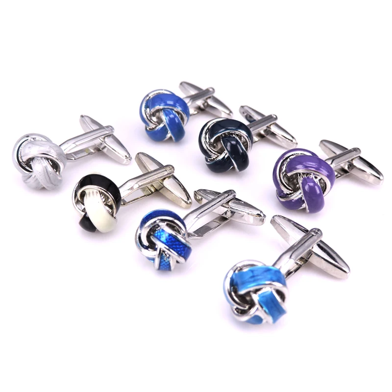 

HYX Luxury shirt 7 style knot cufflink for mens Brand cuff buttons cuff links High Quality abotoaduras Jewelry