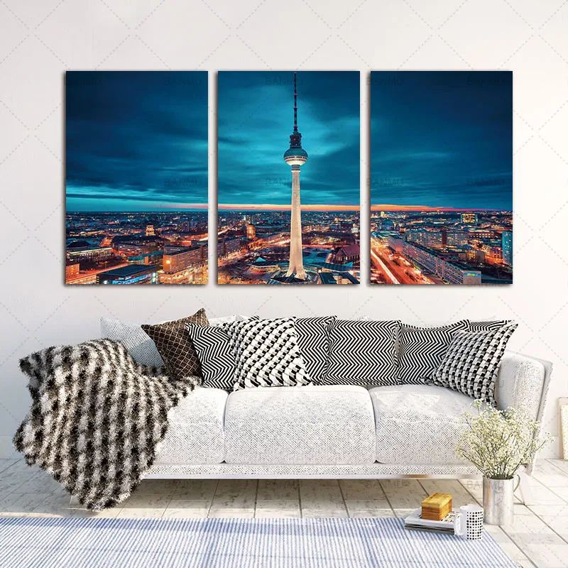 Toile Peinture Mur Art Photos Impressions Donnent Sur Berlin Bleu
