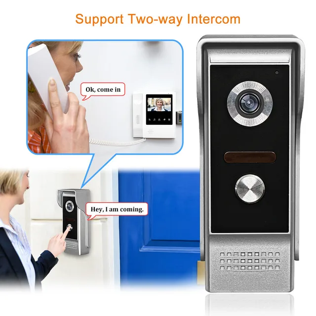 2023 Cheap Video Door Phone Wired Intercom System Outdoor Camera Door Bell 700TVL IR Night Vision Waterproof for Home Apartment 2