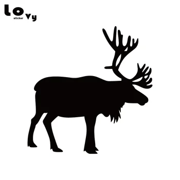 

Reindeer Caribou Vinyl Car Sticker Animal Silhouette Car Decal for Bumper Window Decoration CA1151