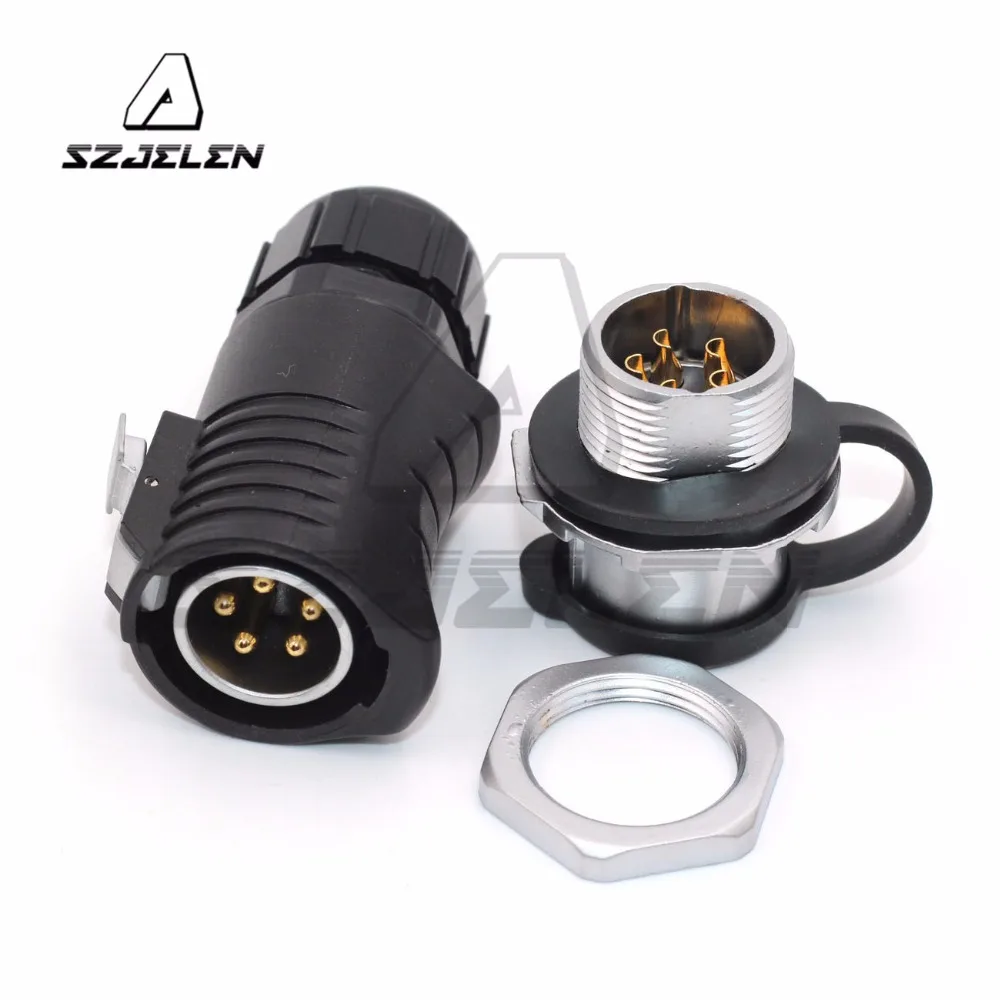 Xhp20 Series, 20mm Panel Mount Plug Socket Waterproof Connector 5pin