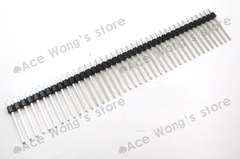 

Best Price!!(20pcs/lot) Single Row Male pin header single row 1x40pin, straight, 2.54mm, PCB, , Connector h=25mm