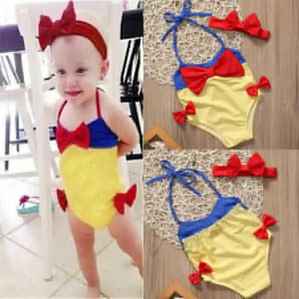 Baby Girls Bowknot Bikini Set Swimwear Swimsuit Swimming Swimmable Swimming Costume  Summer Sportswear