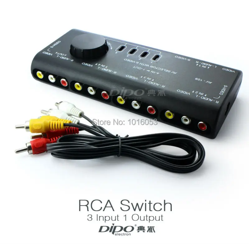 4 входа 1 выход RCA AV Переключатель с 2 способами S video вход и способ выход/видео аудио