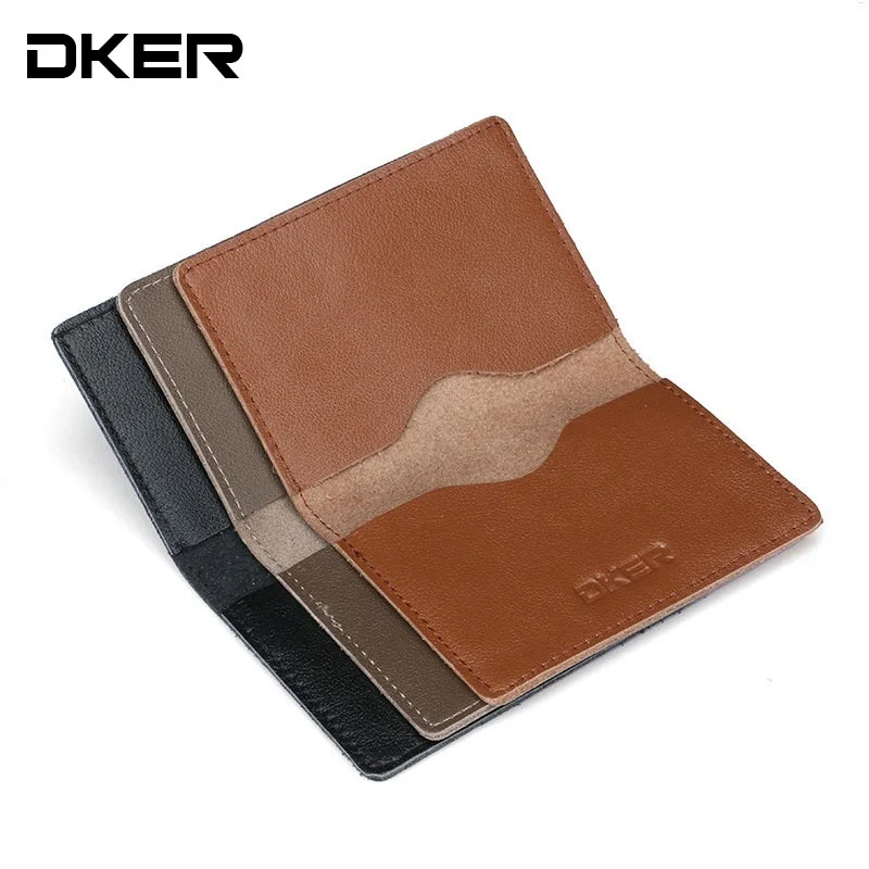 Aliexpress.com : Buy DKER Genuine Leather Card Holder for Men Slim Credit Card Wallet Men's Card ...