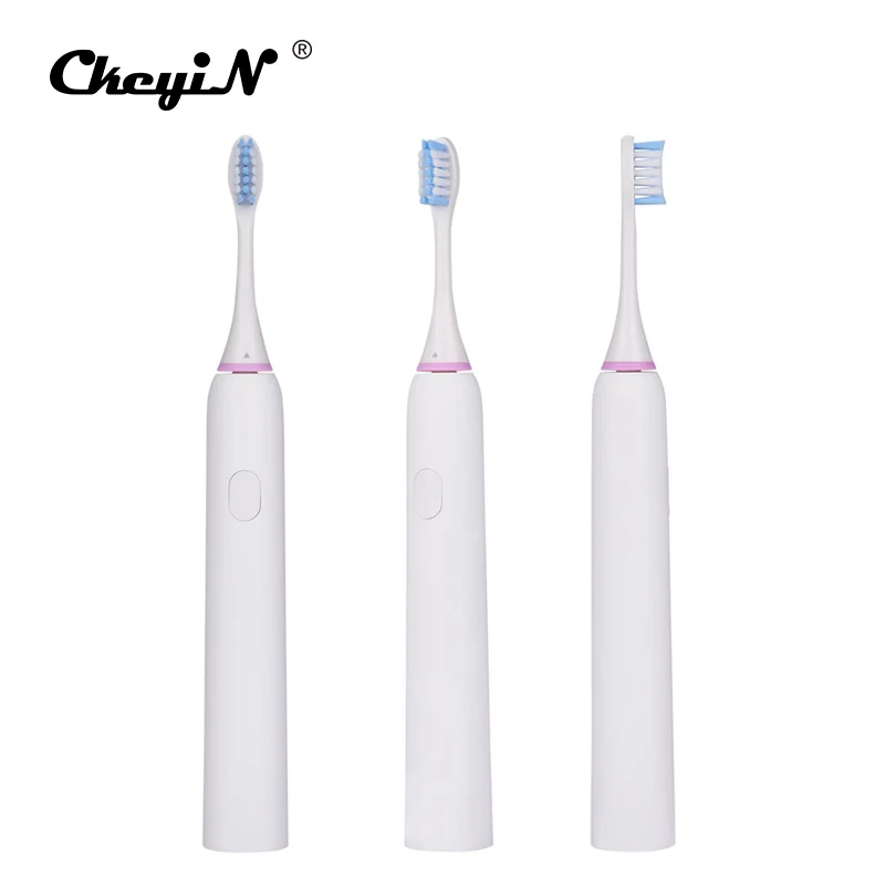 

Electric Ultrasonic Toothbrush Voice Broadcast Rechargeable Timer Teeth Brush with 2pcs Replacement Heads for Child and Adults