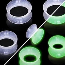 Силиконовый чехол для брелка беруши и туннели расширитель ушей пирсинг светится в темноте расширители ушей для женщин мужчин Украшения для тела