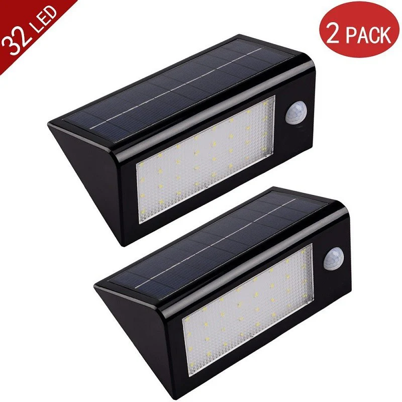 

2pack/lot lederTEK 32 LED 550 Lumens Ultra Bright Outdoor Solar Powered Motion Sensor Detector Lights With Watherproof lights