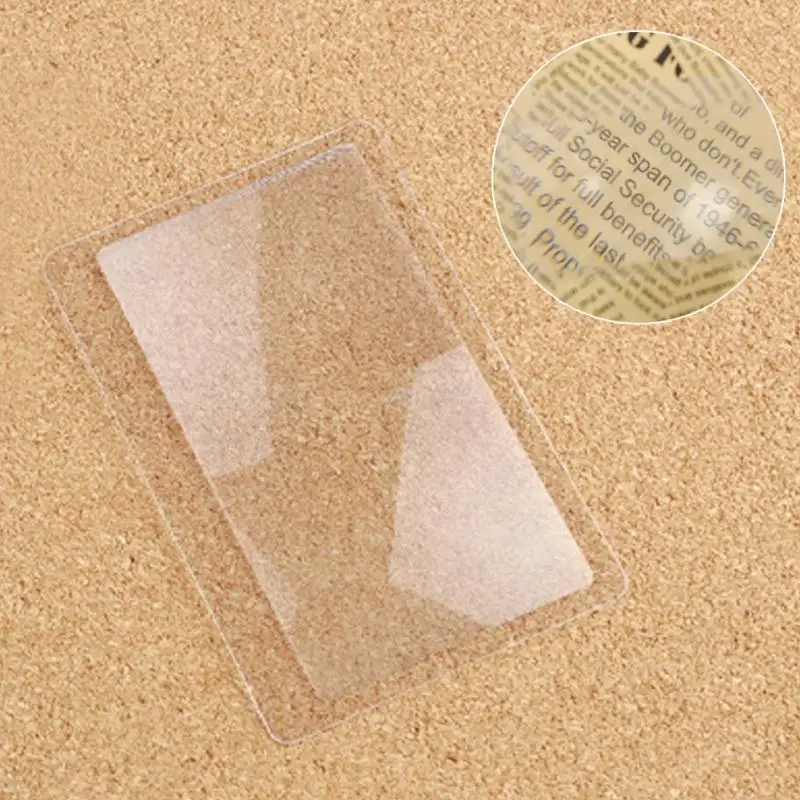 

10Pcs 3X Magnification Loupe Lens Mini Credit Card Size