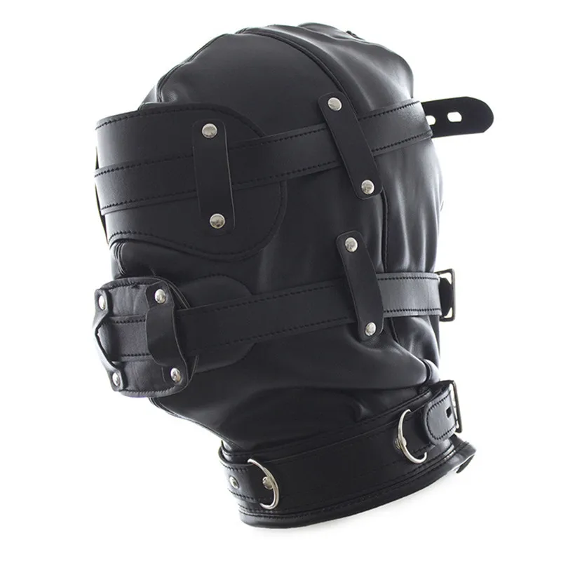 New Bondage Mask Headgear With Mouth Gag Penis Restraint Sex Hood For Women Adult Games Fetish Slave BDSM For Couples New Bondage Mask Headgear With Mouth Gag Penis Restraint Sex Hood For Women Adult Games Fetish Slave BDSM For Couples