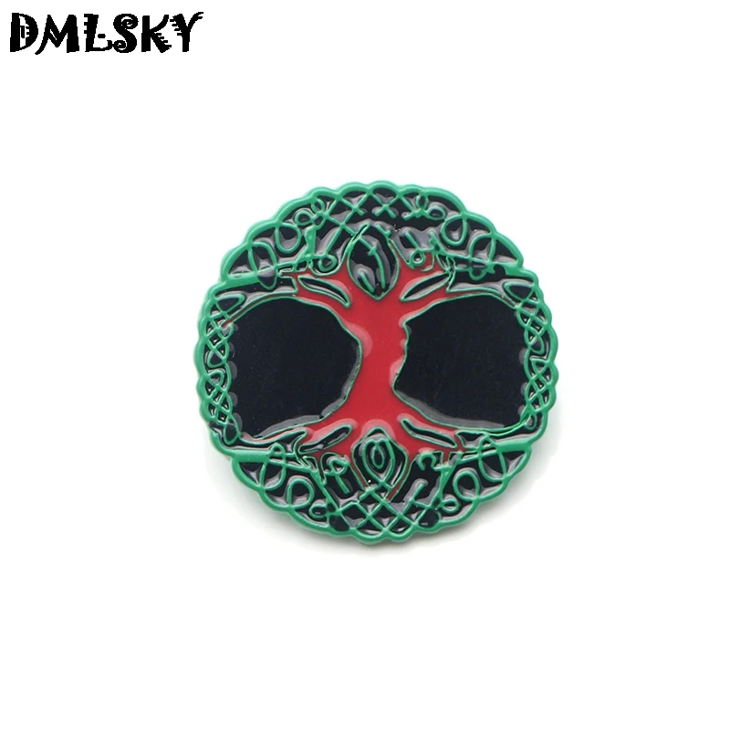 

DMLSKY 20pcs/lot Nordic Viking Sacred Life Brooch Metal badge Women and Men Enamel Pins Brooch for Clothes Bags Shirt Pin M3090