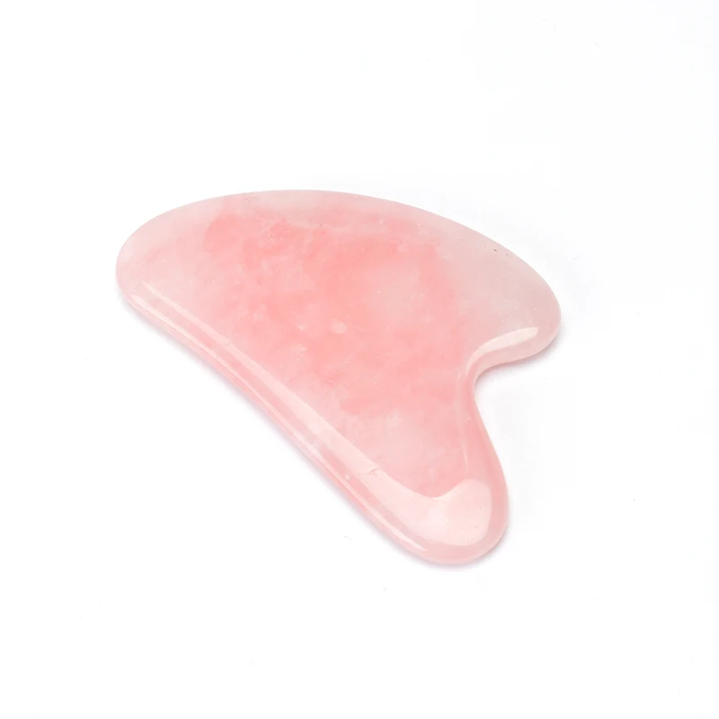 Розовый кварц Jade Guasha доска натуральный камень скребок китайский гуаша инструменты для лица средства ухода за кожей Шеи сзади