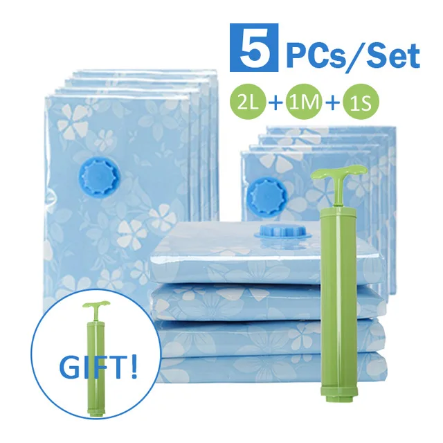 

Bag 11PCS Thickened Vacuum Storage Bag Compressed Bag with Hand Pump Reusable Blanket Clothes Quilt Storage Bag Organizer