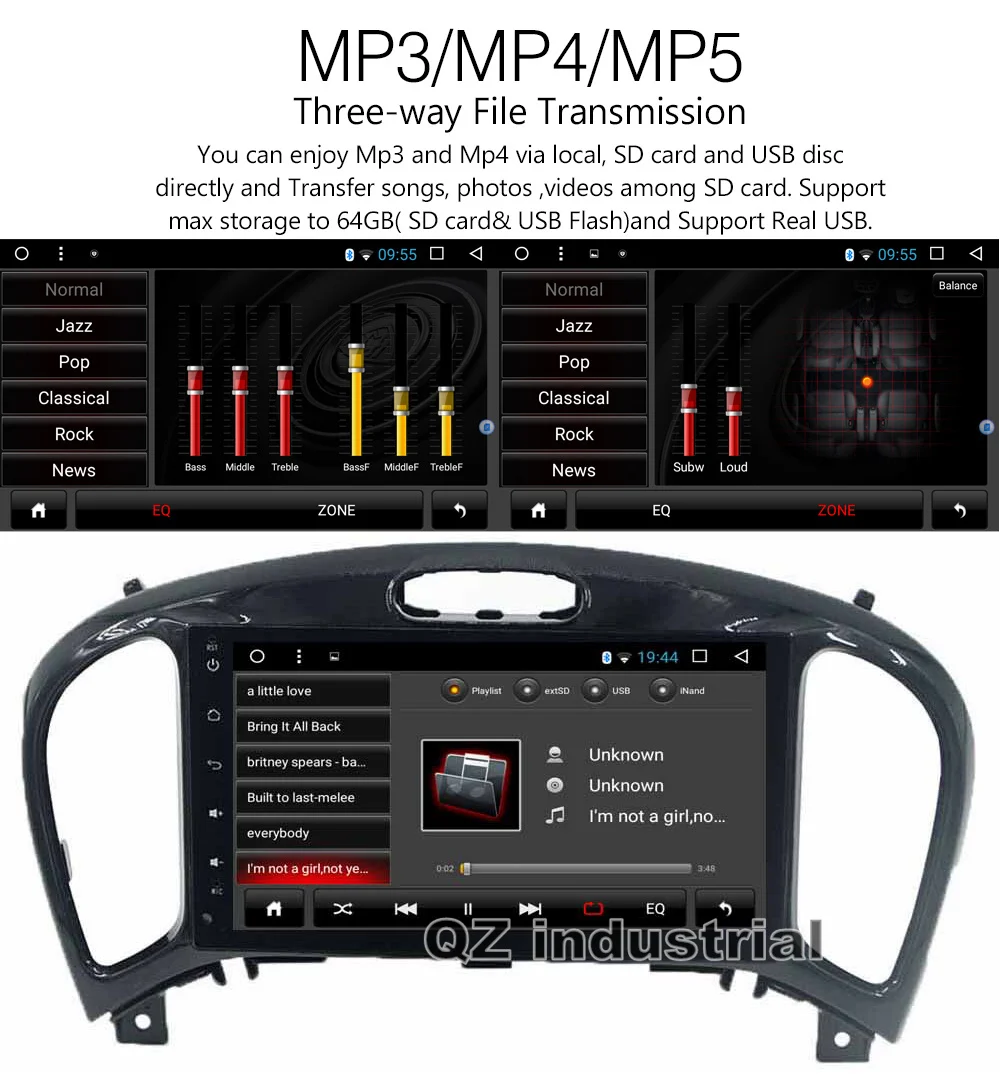 Top QZ industrial HD 8inch Android 8.1 T3 for Nissan JUKE Car DVD player with GPS 3G 4G WIFI BT Radio Navigation Stereo SWC RDS Map 7