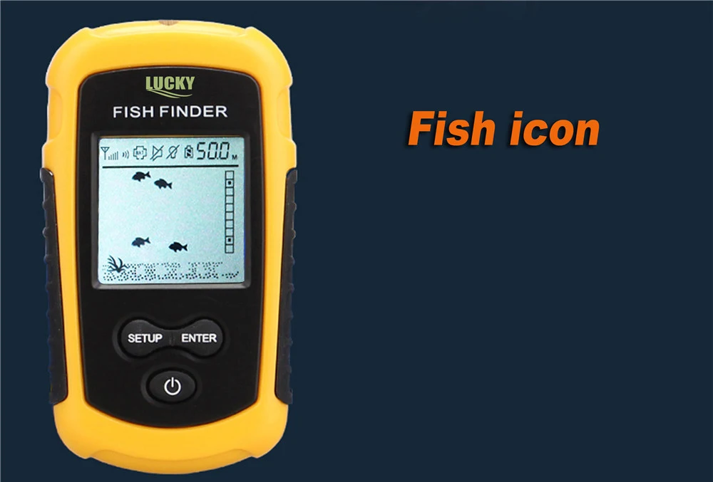 100% Original Lucky Portable FFW1108-1 Wireless Fish Finder Sonar Fishfinder 40m Depth Range Ocean Lake Sea Fishing (7)