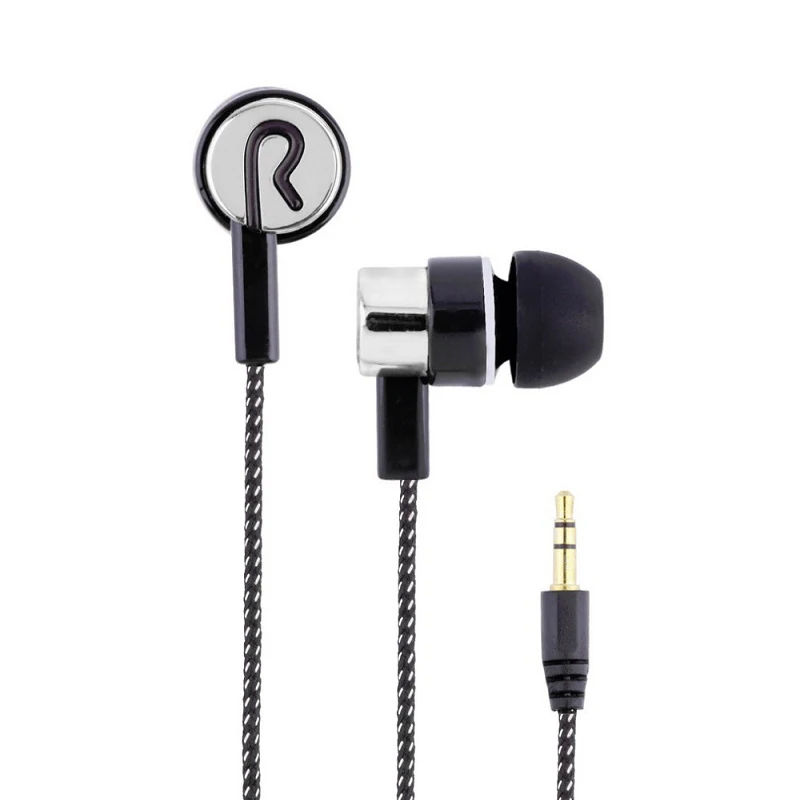 

Factory wholesales Fiber Cloth Wired Earphone ln-Ear Noise Cancelling Headset Universal 3.5MM for Iphone4 5 6 Computer MP3 MP4