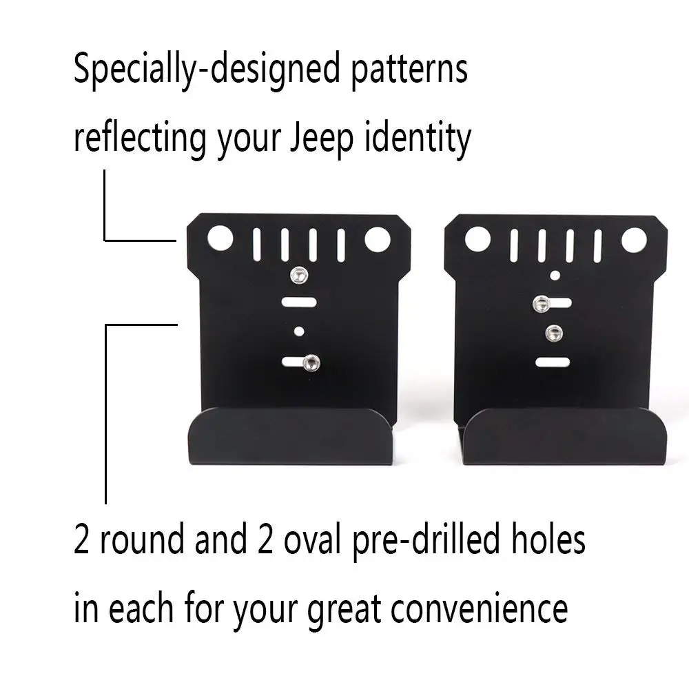 Baratos Colgador de puerta soporte de almacenamiento conjunto de 2 colgadores para jeepWrangler CJ YJ TJ LJ JK JKU todos los nuevos JL construido para Jeep