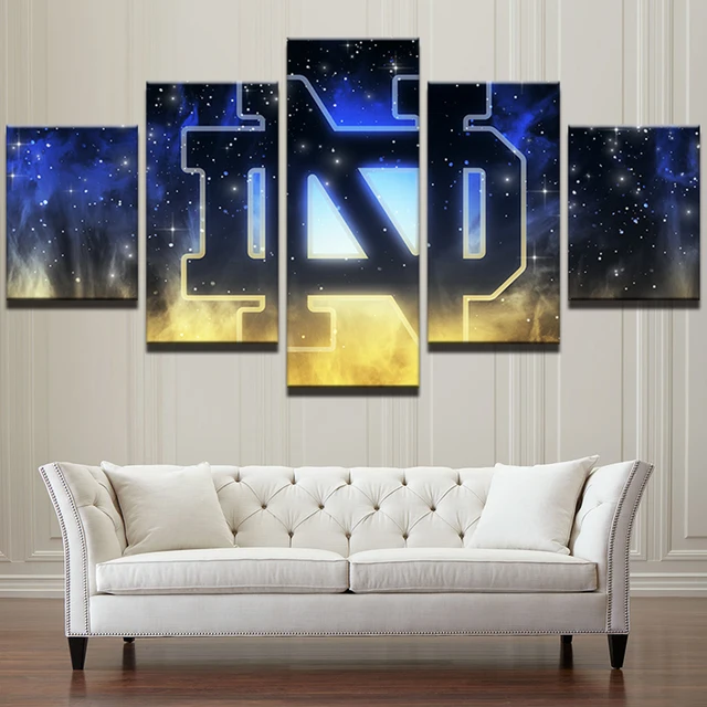 Notre Dame Wall Art 5 pieces/set notre dame fighting irish canvas print - free shipping Notre Dame Wall Art 5 pieces/set notre dame fighting irish canvas print - free shipping