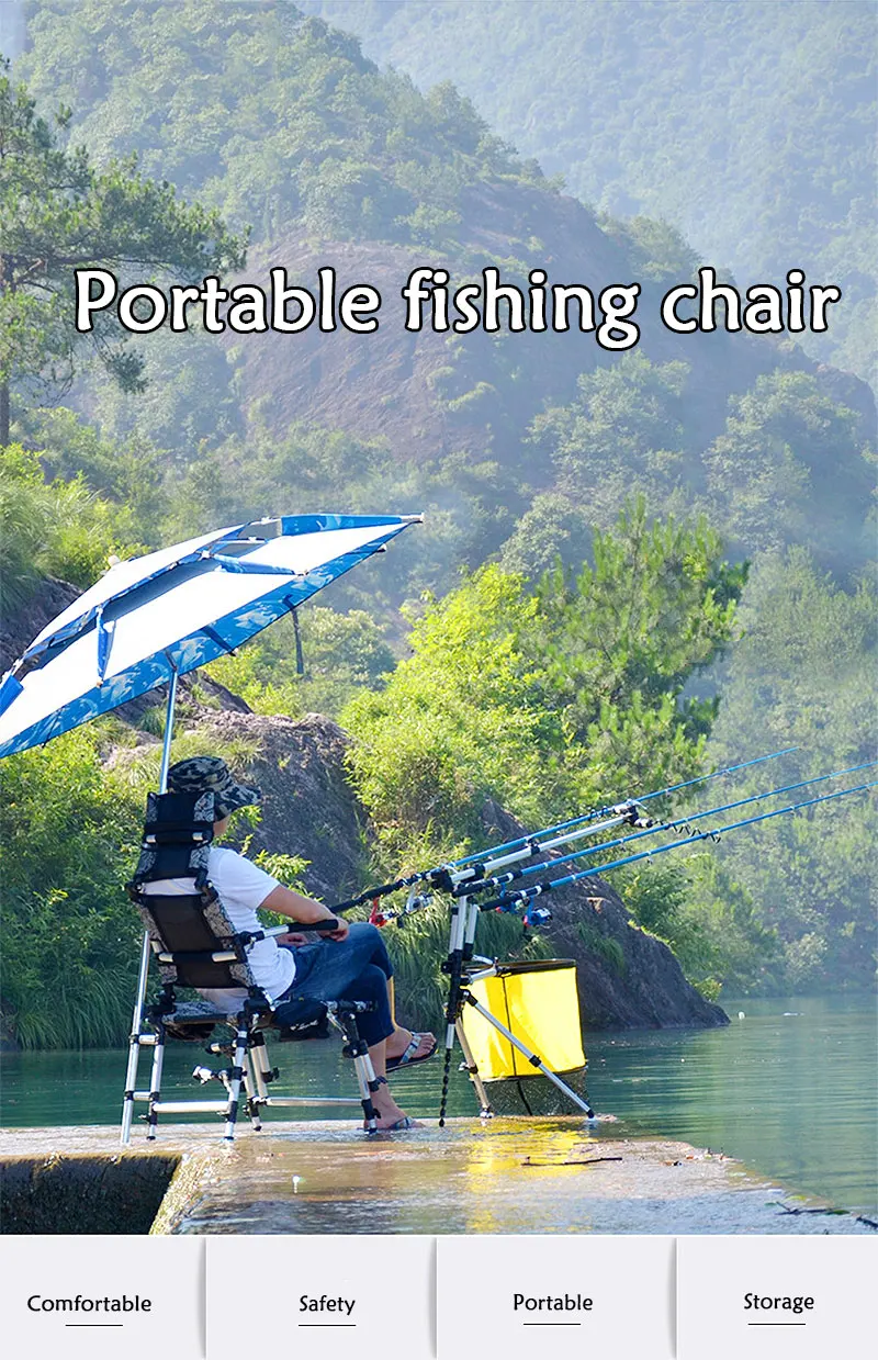 Уличное рыболовное кресло многофункциональное подъемное, рыболовная Удобная рыболовная коробка, рыболовное кресло