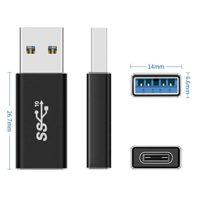Переходник с USB C на 3 0 папа макс. 10 Гбит/с Тип мама 1 Gen 2 конвертер быстрое зарядное