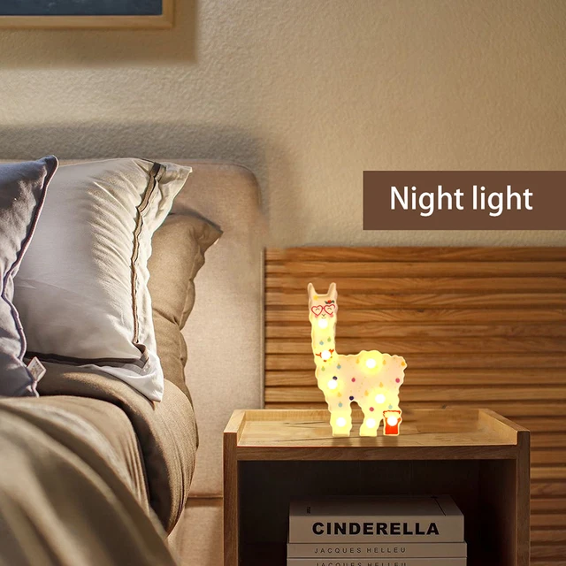 Llama LED Night light Christmas Lights Indoor Battery Power Lovely Table Home Lamp Decoration Lighting for Children Bedroom 2018