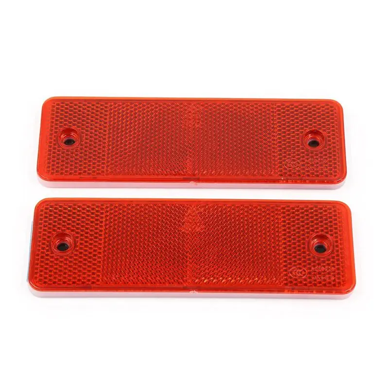 

2 Pieces Reflective Reflector Warning Plate Sticker for Car Safety Red