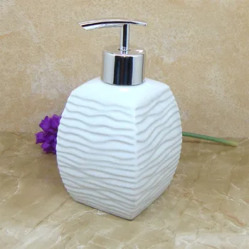 

Ceramic pots shower gel sanitizer lotion shampoo water bottling Hotel Liquid Soap Dispensers 400ml