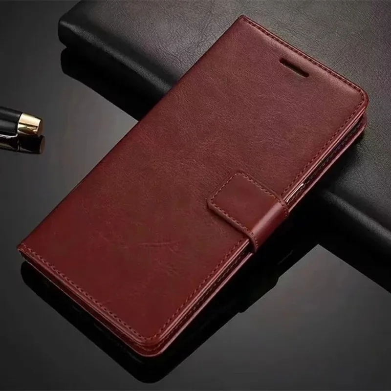 Pdgb кожаный бумажник чехол для samsung Galaxy S7 S8 S9 плюс S10 Lite A750 M10 M20 A10 A20 A30 A50 кожаный чехол-книжка чехол мягкий чехол - Цвет: Коричневый
