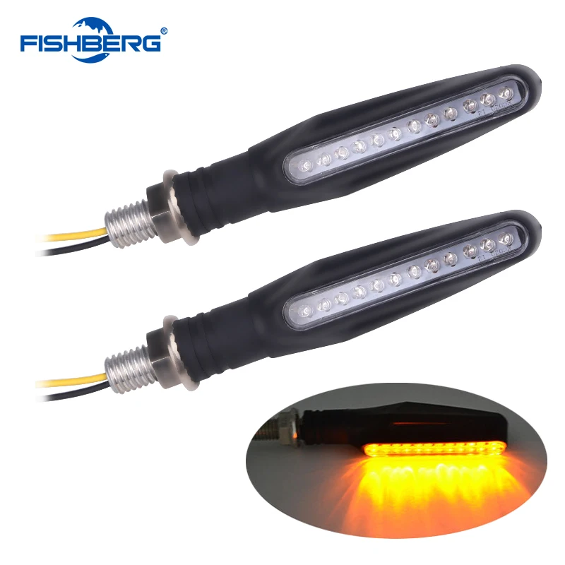 

12 LED Motorcycle Turn Signal Lights Bendable Flashing Motorbike Indicator Blinker Moto Tail Lights Signal Lamp for Harley