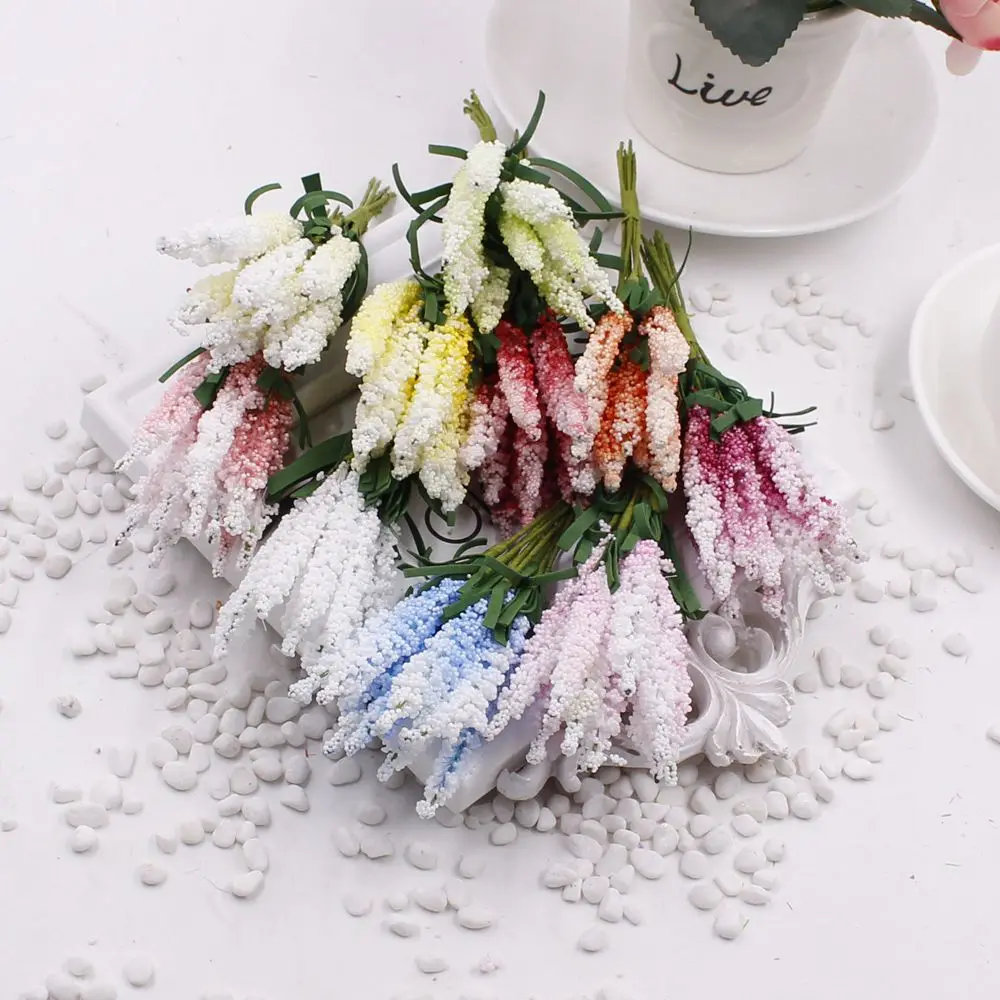 

(10pcs/lot)2016 new DIY Wreaths artificial flowers lavender PE Starry bride wrist flower wedding flowers home decoration