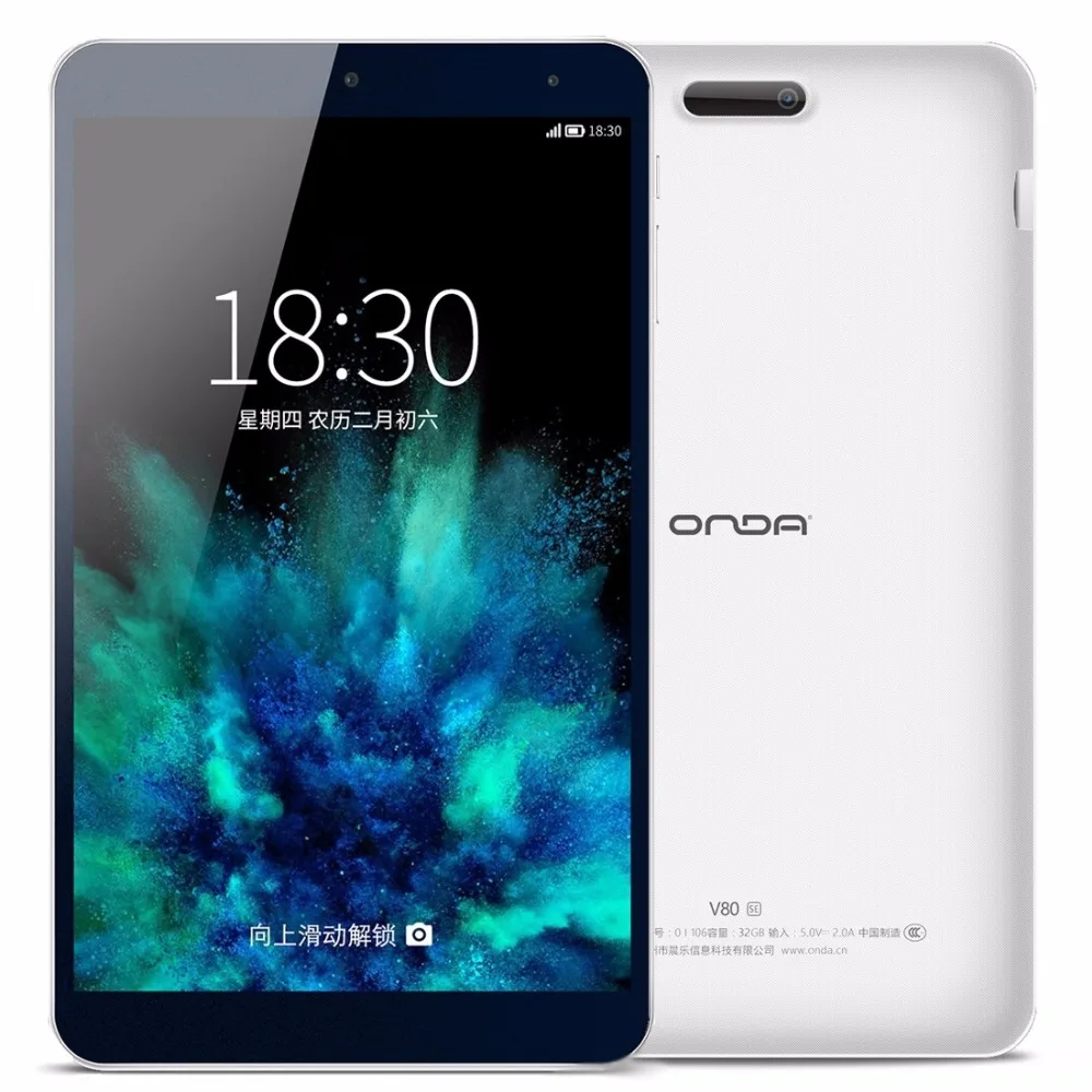 

Original ONDA V80 SE 8.0 inch PC Tablets Allwinner A64 Quad-Core 64-bit 1.83GHz Onda ROM 2.0 Android 5.1 OS ROM 32GB RAM 2GB OTG