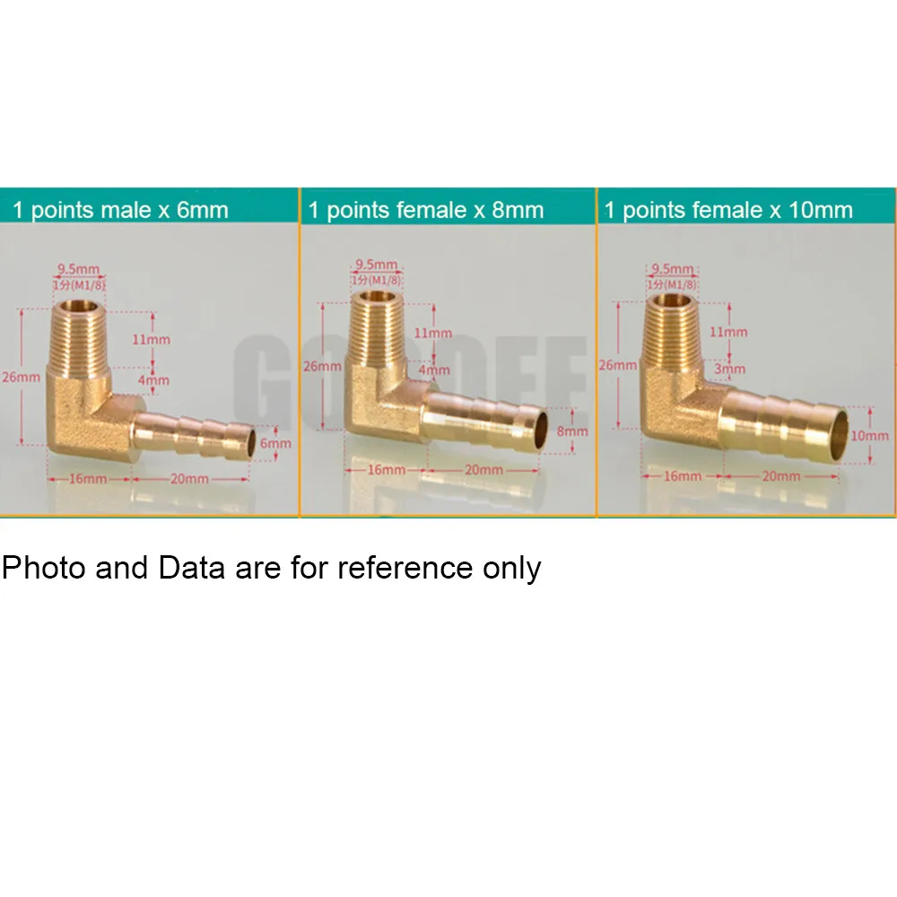 1 шт. 1/" NPT прямо или локоть латунный штуцер трубы шланга 6/8/10/12 мм Barb сварочный аппарат с наружной резьбой Медь колючей Соединительный разъем