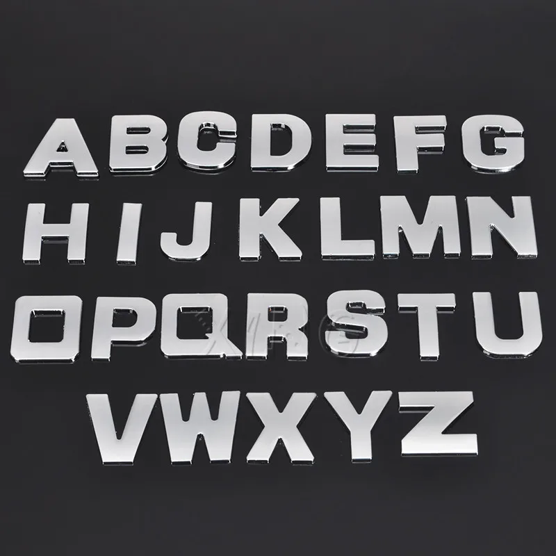 25 мм DIY автомобильные наклейки буквы Цифровой алфавит эмблема мотоцикл значок авто номер Наклейка для BMW Audi Ford VW Nissan Аксессуары