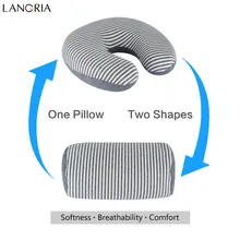 LANGRIA u-образная медленная Подушка с эффектом памяти, подушка для путешествий, подушка для шеи, забота о здоровье, подголовник для офиса, летная машина, для путешествий