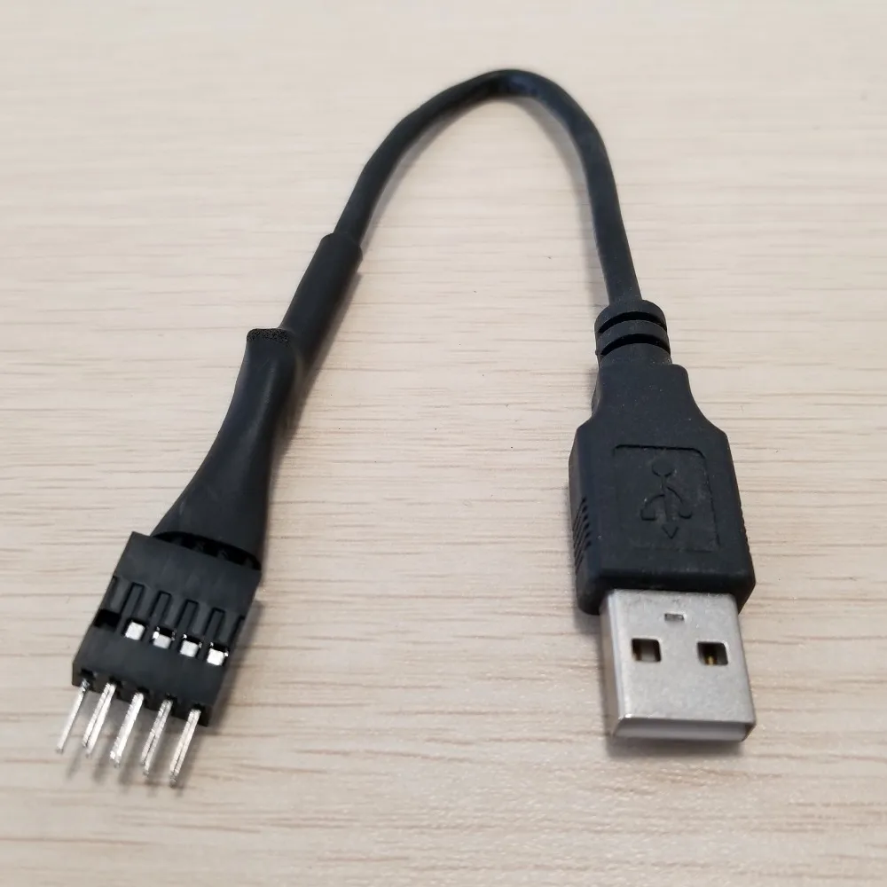 20CM Single USB Male To USB 9-pin Motherboards Cable 