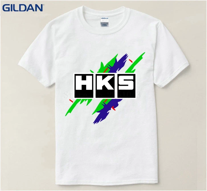 Базовая футболка Марка Авто HKS солидный мужчина Повседневное Camisetas для Для мужчин