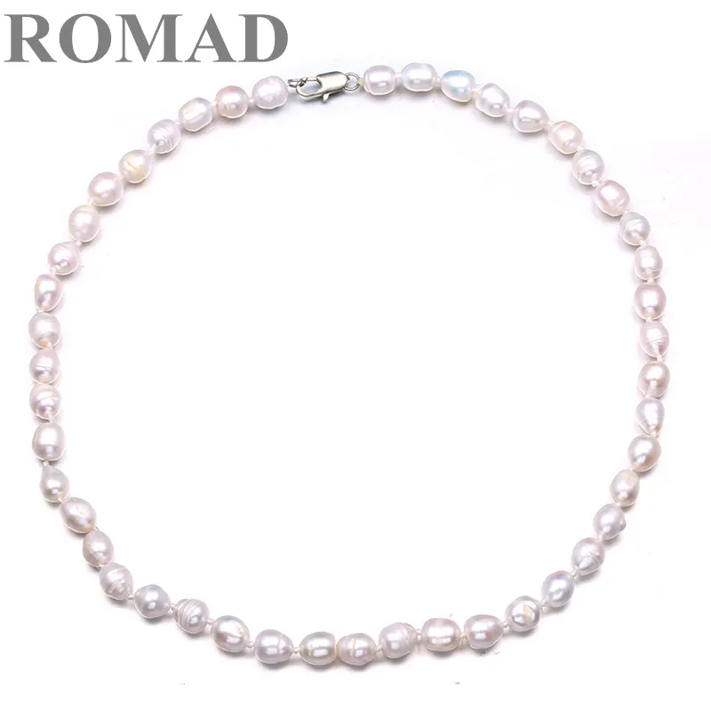 

ROMAD Romantic Pearl Necklace For Women Fashion Bridal Wedding Jewelry Choker Necklace Valentine's Gifts Elegant Collares Mujer