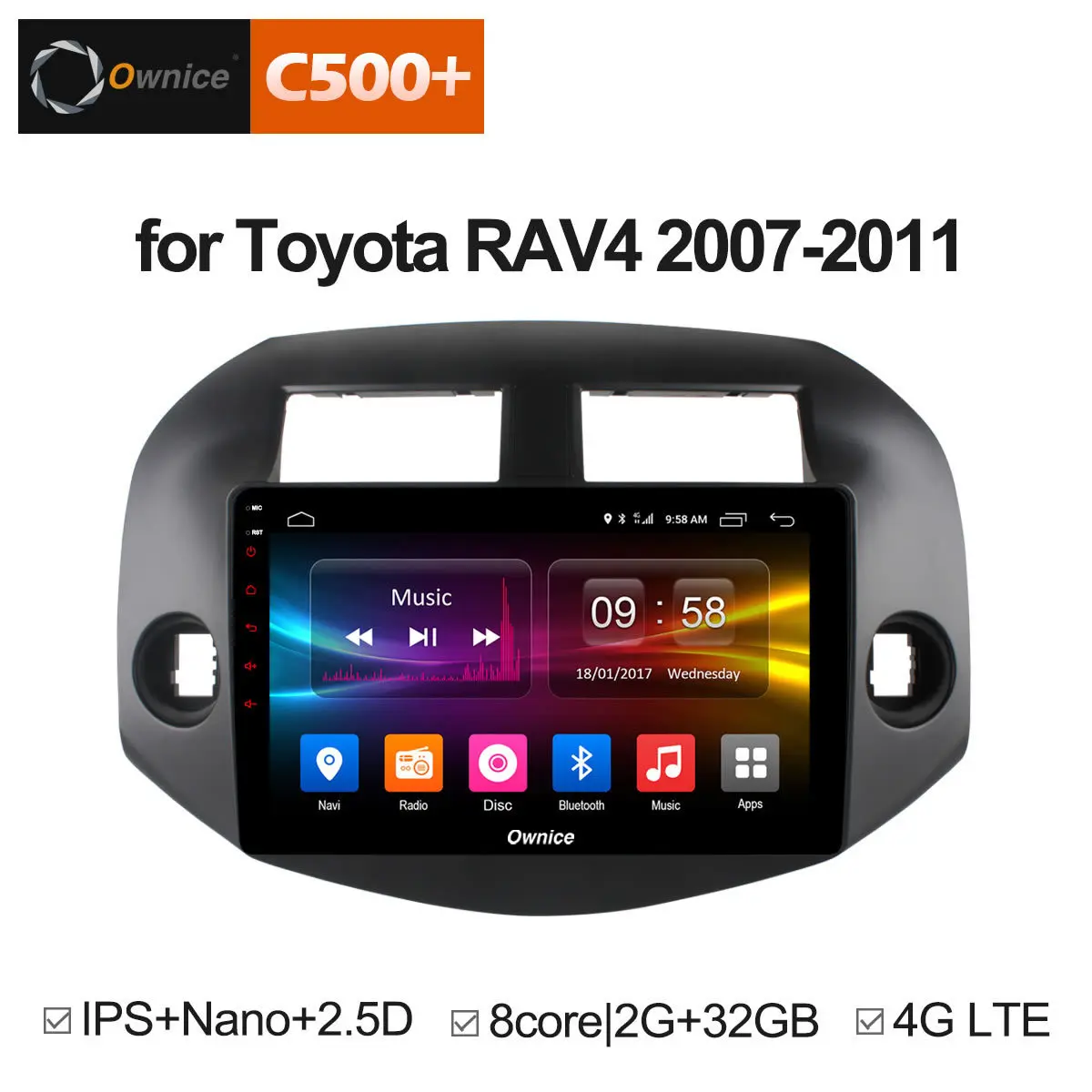 

Ownice C500+ G10 Octa 8 Core 2 Din Android 8.1 Car Radio player GPS support DVD 4G for Toyota RAV4 2007 2008 2009 2010 2011