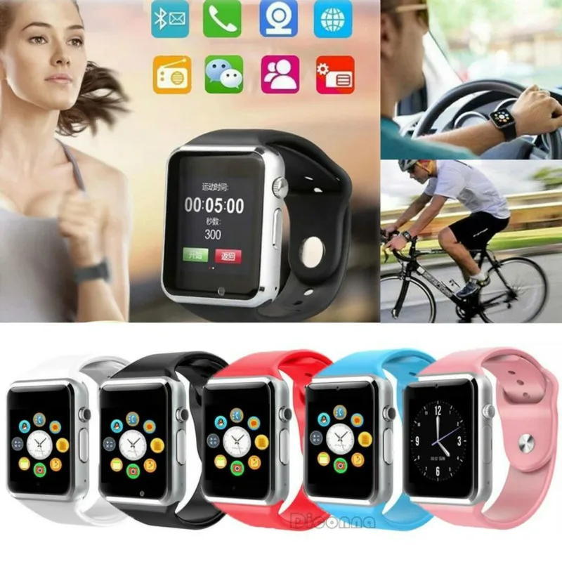 

Waterproof A1 smartband Smart Band Bluetooth GSM Sim Phone Camera For Android/iOS Smart Watch Band Support Sim Card
