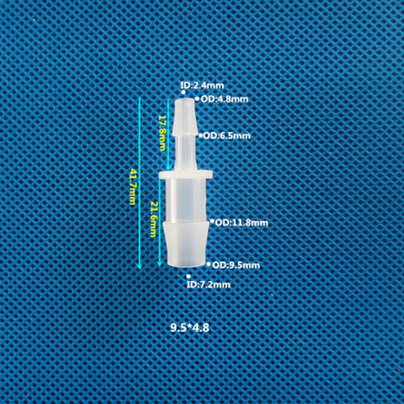 10 шт. внешний диаметр 4-11,1 мм уменьшенная пагода прямой разъем белый пластиковый шланг адаптер воздушный насос фитинги для аквариума - Цвет: 9.5x4.8mm