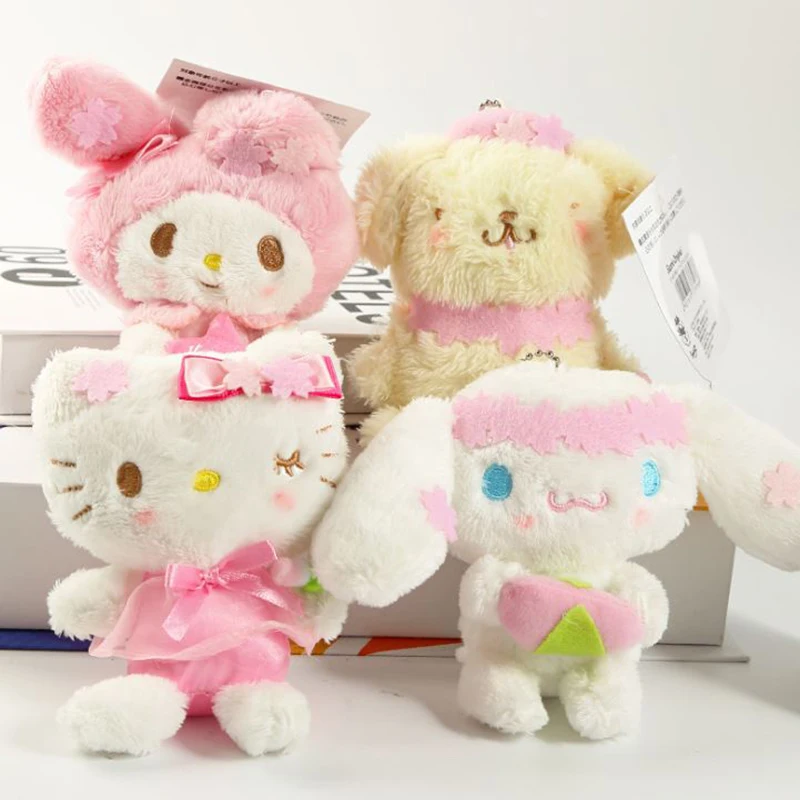 

1 Pc Cute Hello Kitty Melody Pudding Dog Cinnamoroll Dog Plush Keychain Bag Pendant Keyring Kids Key Chain Stuffed Plush Toy