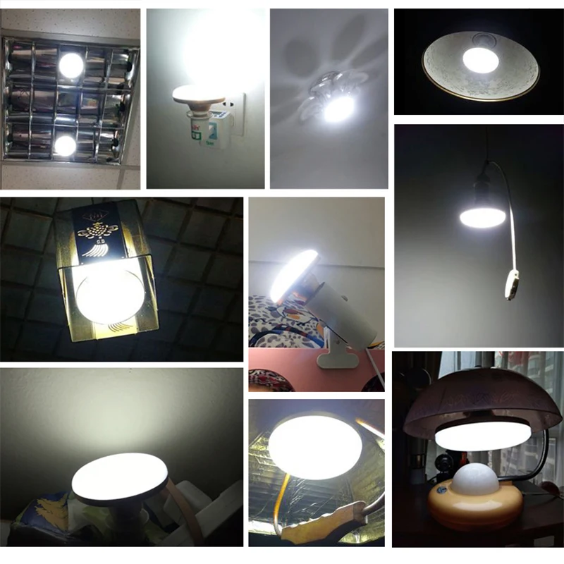 НЛО E27 светодиодный лампы 15 W 20 W 30 W 40 W 50 W 220 V ампулы в форме диска Светодиодная лампа лампы для дома Настольная лампа для потолка