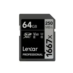 Lexar 1667x250 MB/S SD карта для Камера 64 ГБ и 128 Гб карта памяти 256 ГБ U3 V60 4 K флэш-карты для Камера Флеш карта SDXC