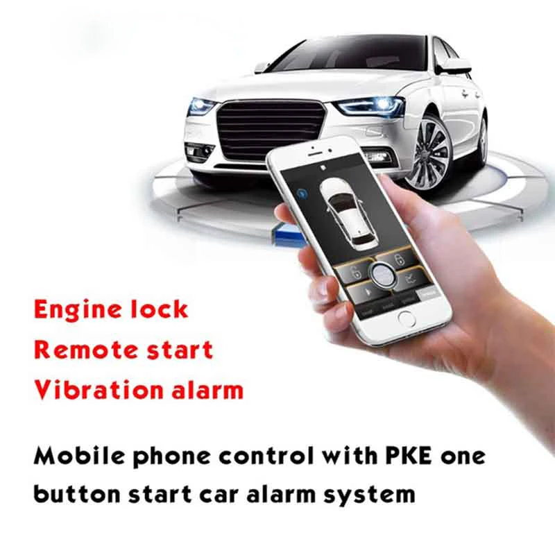  Remote Start Car Alarm With Auto Start Stop Car Security Key For Alarm With Antenna Smartphone Keyl
