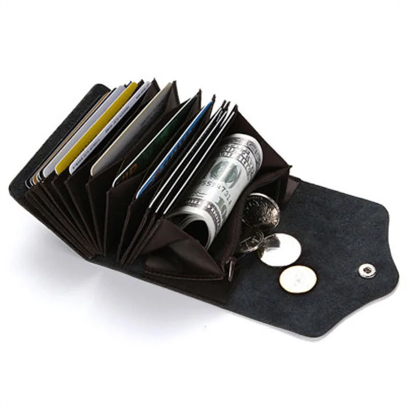 

High Quality Men's Wallet Leather Visiting Cards Credit Card Holder Case Wallet Business Card Package Women's Handbags Hot Sale