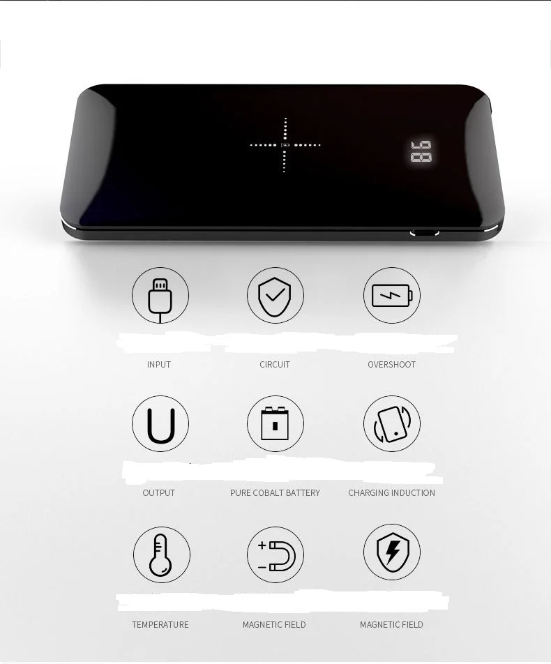 5 V/2A Быстрая зарядка Портативный 10000mAh внешний аккумулятор банк питания для iPhone 11 pro samsung S8/S9 Qi Беспроводное зарядное устройство Банк питания